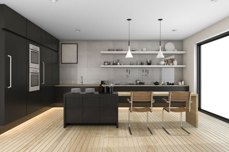 Modern Kitchen With Dining Zone